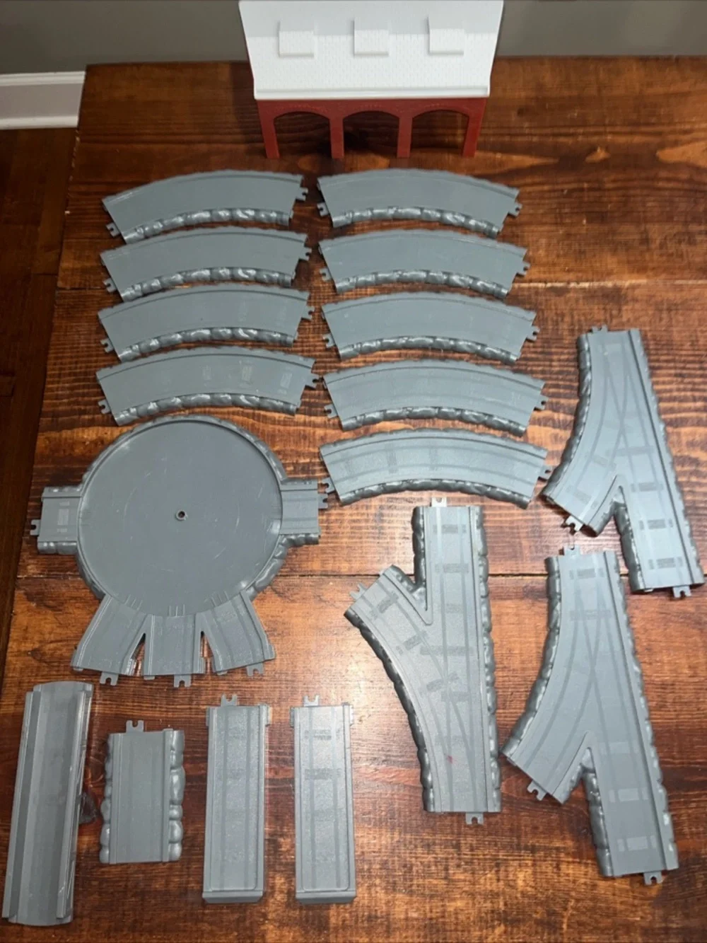 Gray Kids Toy Track and Turntable Playset - Unbranded